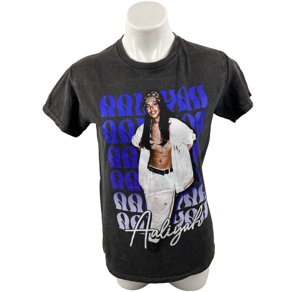 Aaliyah Unisex T Shirt Small Black Graphic R&B Hip Hop Music